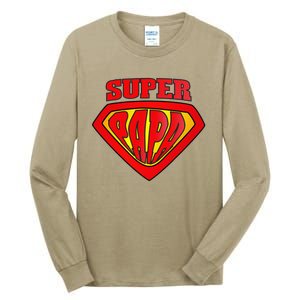 Superhero Super Papa Father Day Grandpa Dad Gift Tall Long Sleeve T-Shirt