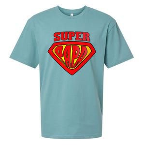 Superhero Super Papa Father Day Grandpa Dad Gift Sueded Cloud Jersey T-Shirt