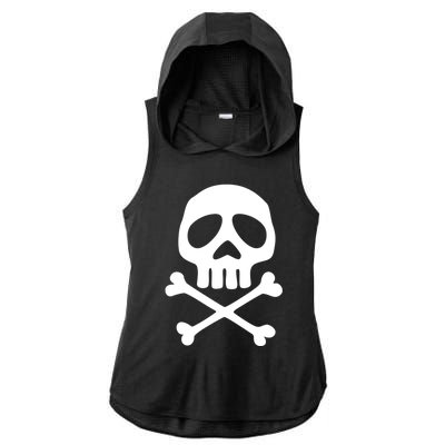 Skull Space Pirate Captain Party Halloween Day Of The Dead Gift Ladies PosiCharge Tri-Blend Wicking Draft Hoodie Tank