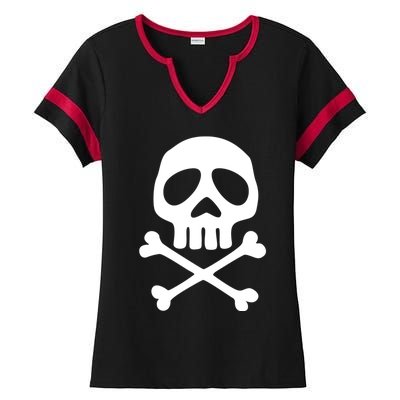 Skull Space Pirate Captain Party Halloween Day Of The Dead Gift Ladies Halftime Notch Neck Tee