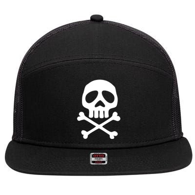 Skull Space Pirate Captain Party Halloween Day Of The Dead Gift 7 Panel Mesh Trucker Snapback Hat