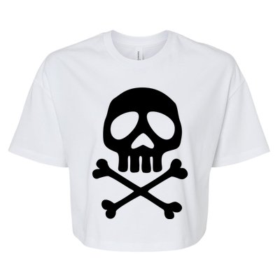 Skull Space Pirate Captain Party Halloween Day Of The Dead Gift Bella+Canvas Jersey Crop Tee