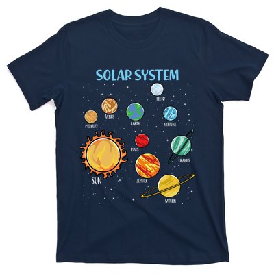 Solar System Planets Science Space Boy Girl Stem T-Shirt