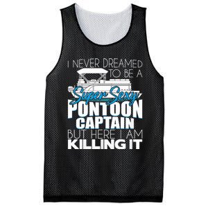 Super Sexy Pontoon Captain Funny Pontoon Boat Pontooning Mesh Reversible Basketball Jersey Tank