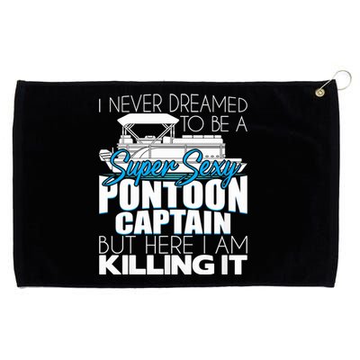 Super Sexy Pontoon Captain Funny Pontoon Boat Pontooning Grommeted Golf Towel