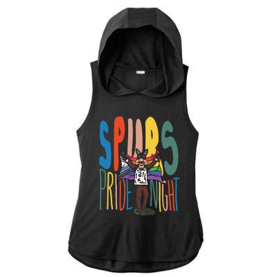 San Spurs Pride Night Ladies PosiCharge Tri-Blend Wicking Draft Hoodie Tank