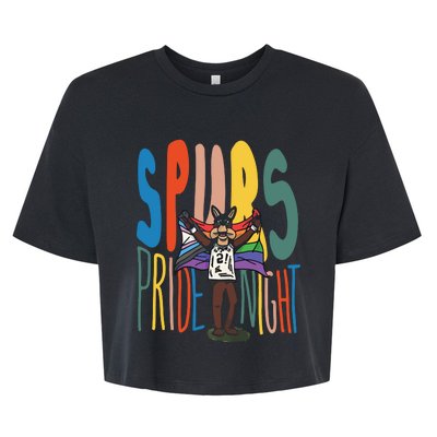 San Spurs Pride Night Bella+Canvas Jersey Crop Tee