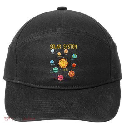 Solar System Planets Science Space 7-Panel Snapback Hat