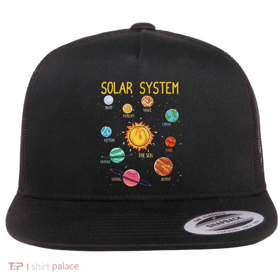 Solar System Planets Science Space Flat Bill Trucker Hat