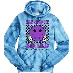 Support Squad Purple Ribbon Pancreatic Cancer Awareness Tie Dye Hoodie