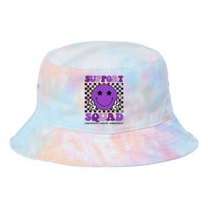 Support Squad Purple Ribbon Pancreatic Cancer Awareness Tie Dye Newport Bucket Hat