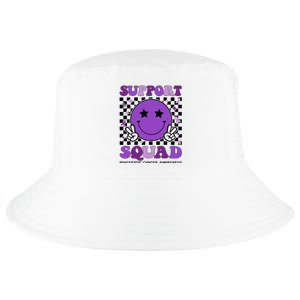 Support Squad Purple Ribbon Pancreatic Cancer Awareness Cool Comfort Performance Bucket Hat