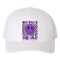 Support Squad Purple Ribbon Pancreatic Cancer Awareness Yupoong Adult 5-Panel Trucker Hat