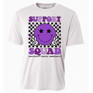 Support Squad Purple Ribbon Pancreatic Cancer Awareness Cooling Performance Crew T-Shirt