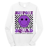 Support Squad Purple Ribbon Pancreatic Cancer Awareness Long Sleeve Shirt