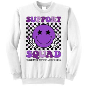 Support Squad Purple Ribbon Pancreatic Cancer Awareness Sweatshirt