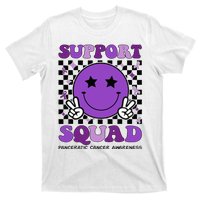 Support Squad Purple Ribbon Pancreatic Cancer Awareness T-Shirt