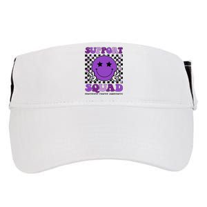 Support Squad Purple Ribbon Pancreatic Cancer Awareness Adult Drive Performance Visor