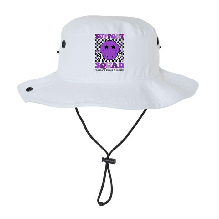 Support Squad Purple Ribbon Pancreatic Cancer Awareness Legacy Cool Fit Booney Bucket Hat