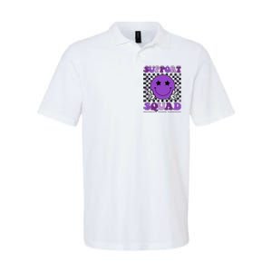 Support Squad Purple Ribbon Pancreatic Cancer Awareness Softstyle Adult Sport Polo