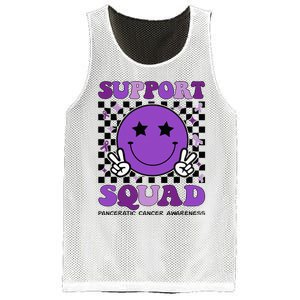 Support Squad Purple Ribbon Pancreatic Cancer Awareness Mesh Reversible Basketball Jersey Tank