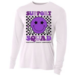 Support Squad Purple Ribbon Pancreatic Cancer Awareness Cooling Performance Long Sleeve Crew