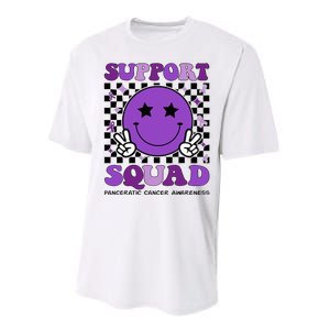 Support Squad Purple Ribbon Pancreatic Cancer Awareness Performance Sprint T-Shirt