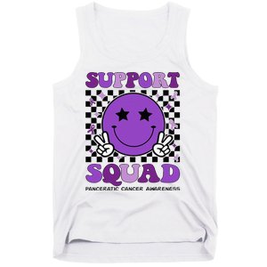 Support Squad Purple Ribbon Pancreatic Cancer Awareness Tank Top