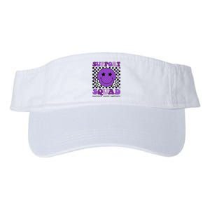 Support Squad Purple Ribbon Pancreatic Cancer Awareness Valucap Bio-Washed Visor