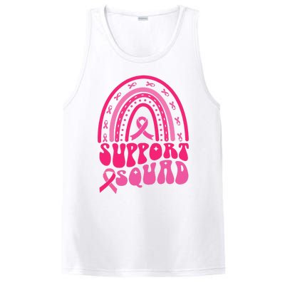 Support Squad Pink Rainbow Ribbon Breast Cancer Awareness PosiCharge Competitor Tank