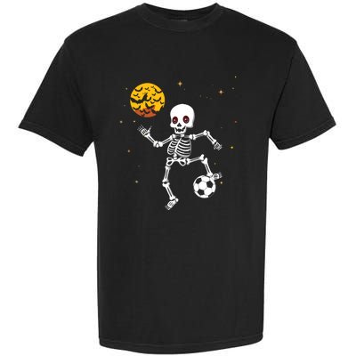 Skeleton Soccer Player Halloween Garment-Dyed Heavyweight T-Shirt