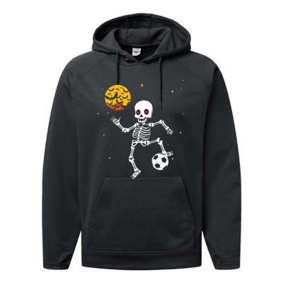 Skeleton Soccer Player Halloween Performance Fleece Hoodie