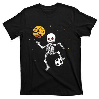 Skeleton Soccer Player Halloween T-Shirt