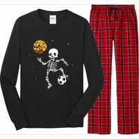 Skeleton Soccer Player Halloween Long Sleeve Pajama Set