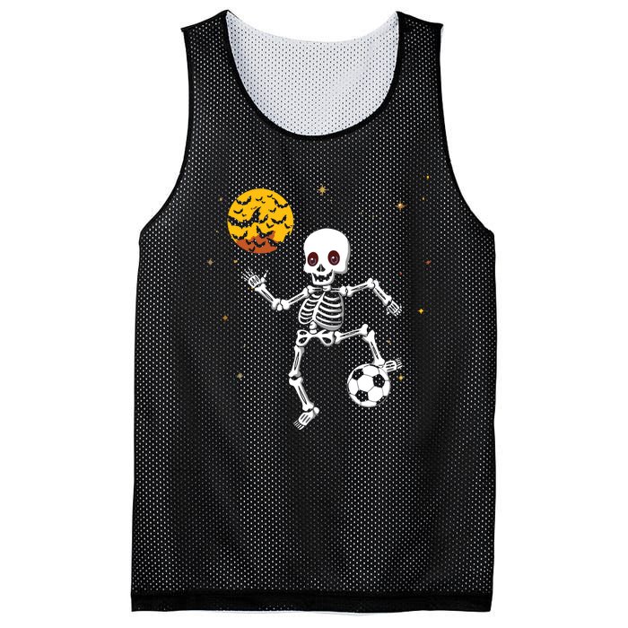 Skeleton Soccer Player Halloween Mesh Reversible Basketball Jersey Tank