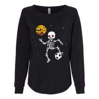 Skeleton Soccer Player Halloween Womens California Wash Sweatshirt