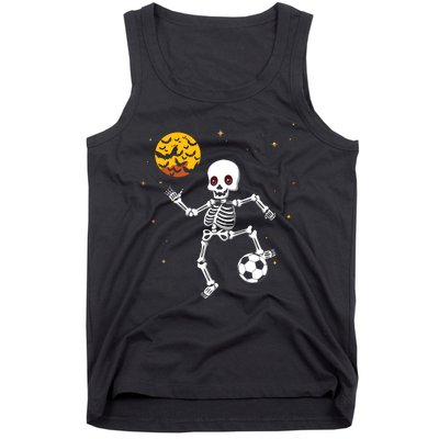 Skeleton Soccer Player Halloween Tank Top