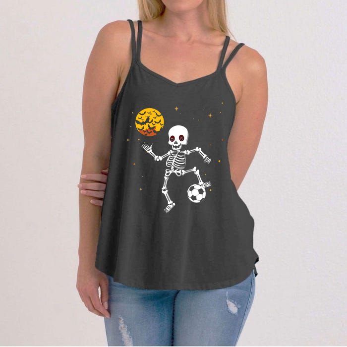 Skeleton Soccer Player Halloween Women's Strappy Tank