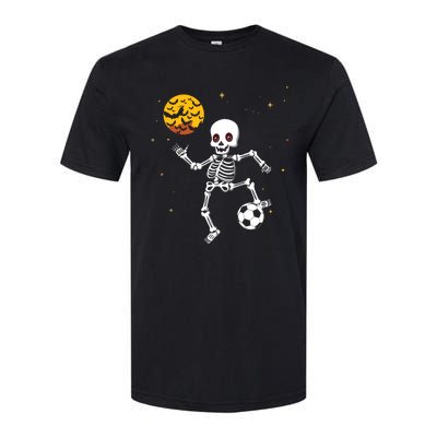 Skeleton Soccer Player Halloween Softstyle CVC T-Shirt