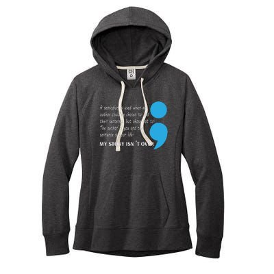 Semicolon Suicide Prevention Awareness Women's Fleece Hoodie