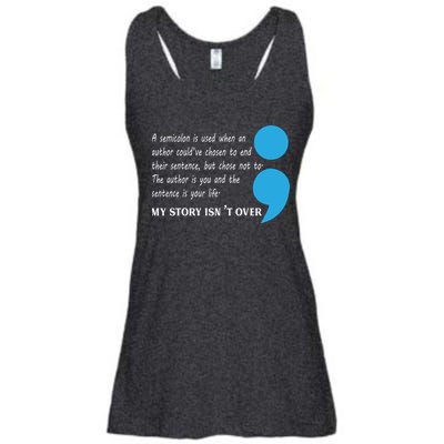 Semicolon Suicide Prevention Awareness Ladies Essential Flowy Tank