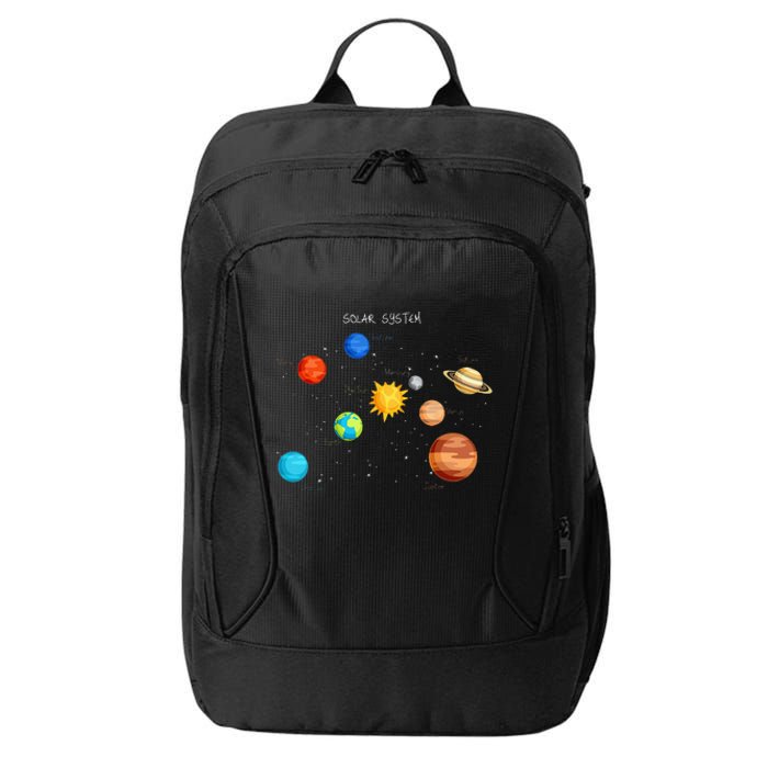 Solar System Planets Sun Space And Science City Backpack