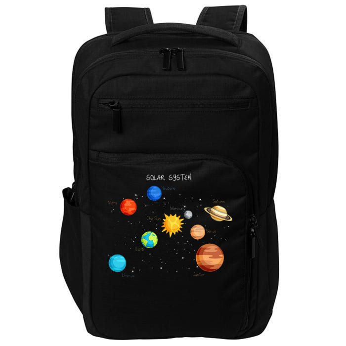 Solar System Planets Sun Space And Science Impact Tech Backpack