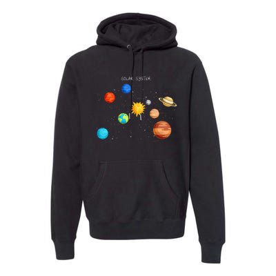 Solar System Planets Sun Space And Science Premium Hoodie