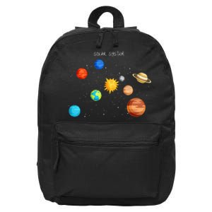 Solar System Planets Sun Space And Science 16 in Basic Backpack