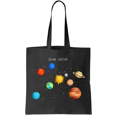 Solar System Planets Sun Space And Science Tote Bag