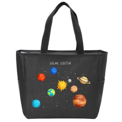 Solar System Planets Sun Space And Science Zip Tote Bag