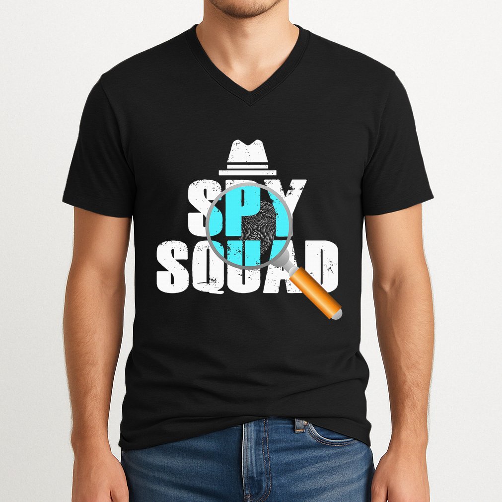 Spy Squad Police Crime Investigator Private Detective Team V-Neck T-Shirt