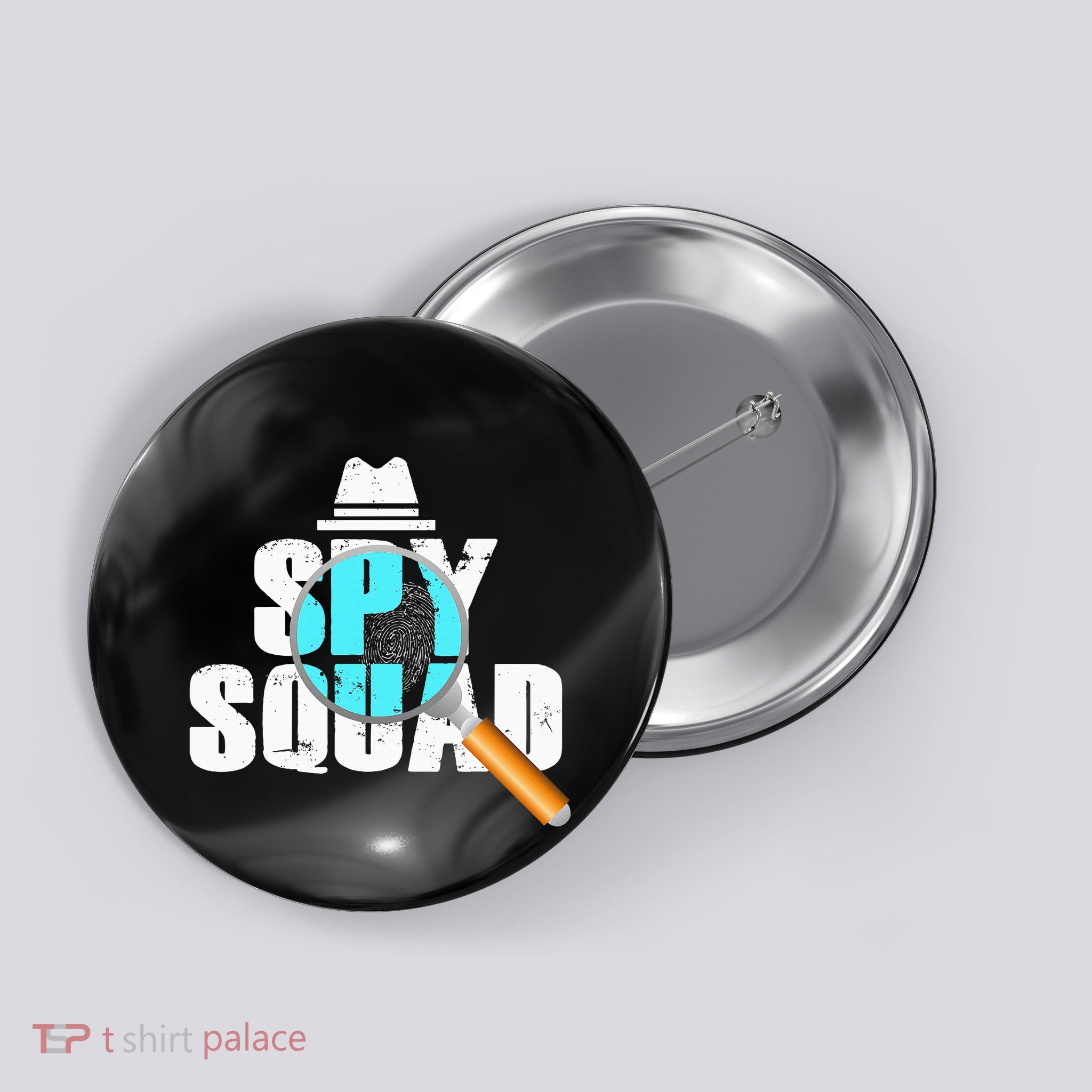 Spy Squad Police Crime Investigator Private Detective Team Button