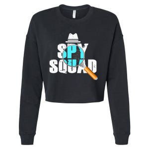 Spy Squad Police Crime Investigator Private Detective Team Cropped Pullover Crew